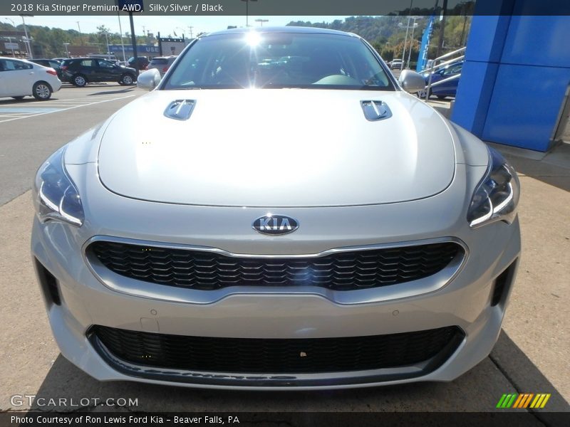 Silky Silver / Black 2018 Kia Stinger Premium AWD