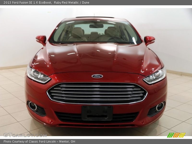 Ruby Red Metallic / Dune 2013 Ford Fusion SE 1.6 EcoBoost