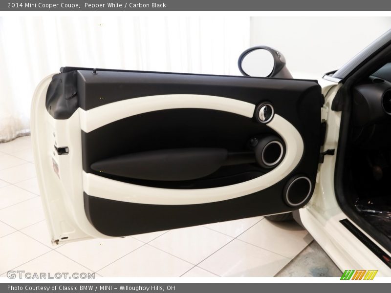 Pepper White / Carbon Black 2014 Mini Cooper Coupe