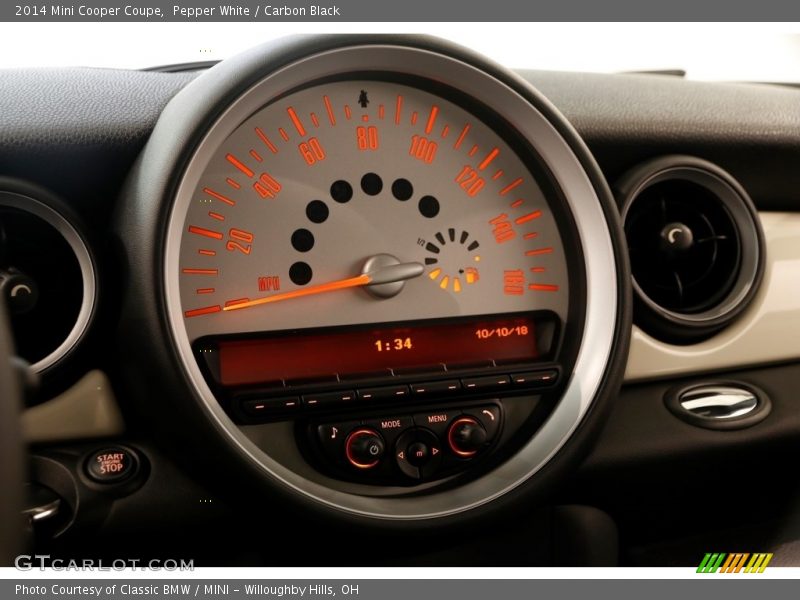 Pepper White / Carbon Black 2014 Mini Cooper Coupe