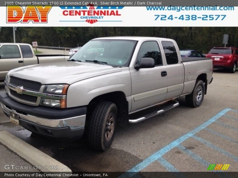 Silver Birch Metallic / Dark Charcoal 2005 Chevrolet Silverado 1500 LS Extended Cab 4x4