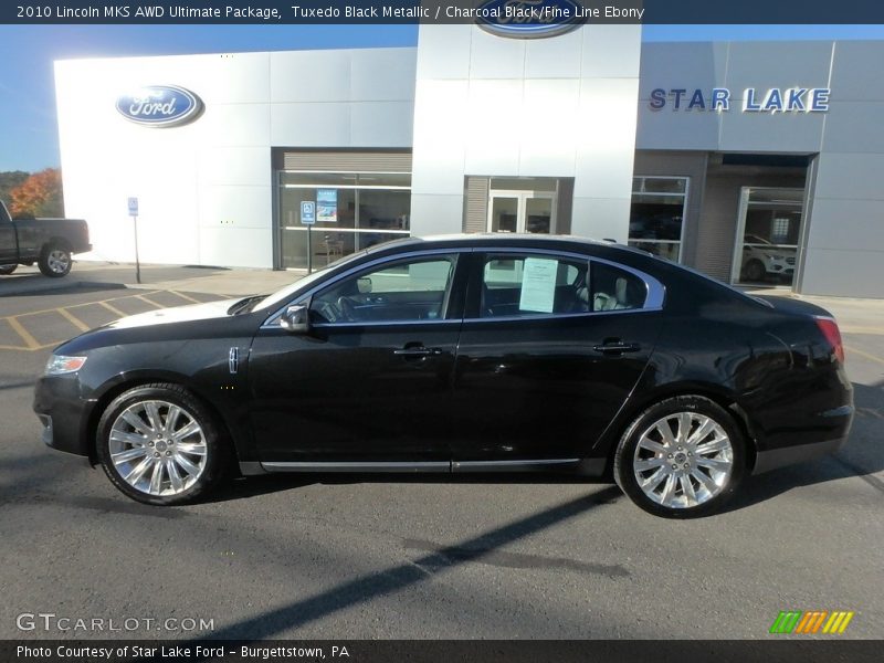 Tuxedo Black Metallic / Charcoal Black/Fine Line Ebony 2010 Lincoln MKS AWD Ultimate Package