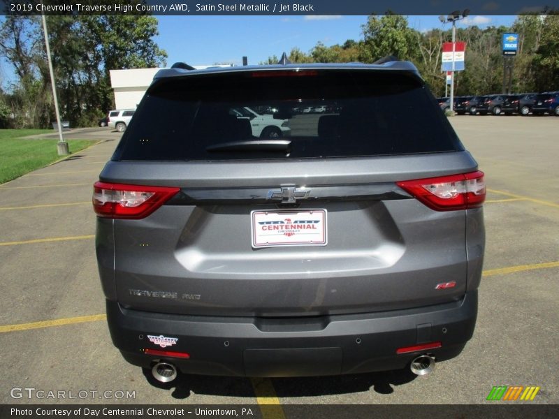 Satin Steel Metallic / Jet Black 2019 Chevrolet Traverse High Country AWD