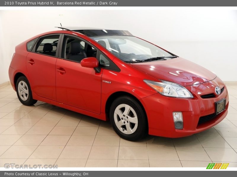 Barcelona Red Metallic / Dark Gray 2010 Toyota Prius Hybrid IV