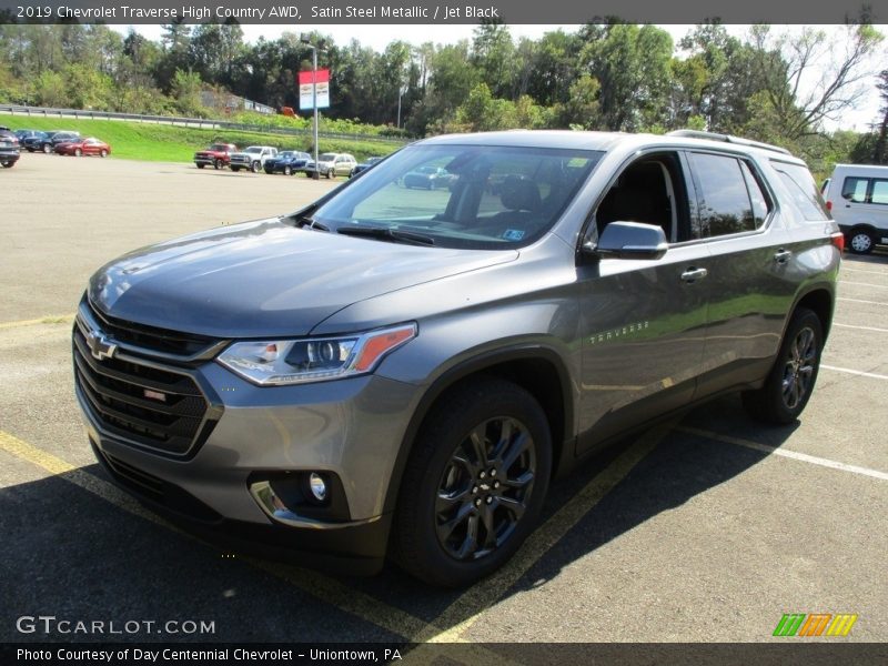 Satin Steel Metallic / Jet Black 2019 Chevrolet Traverse High Country AWD
