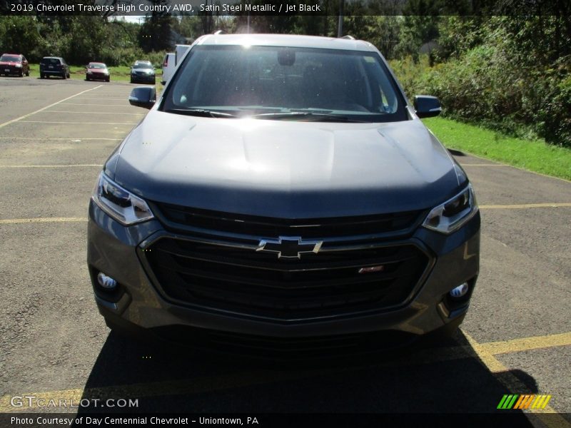 Satin Steel Metallic / Jet Black 2019 Chevrolet Traverse High Country AWD
