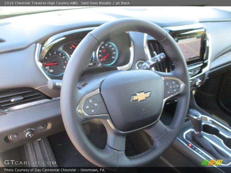Satin Steel Metallic / Jet Black 2019 Chevrolet Traverse High Country AWD
