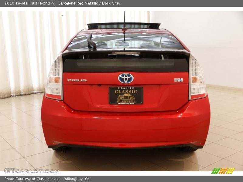 Barcelona Red Metallic / Dark Gray 2010 Toyota Prius Hybrid IV