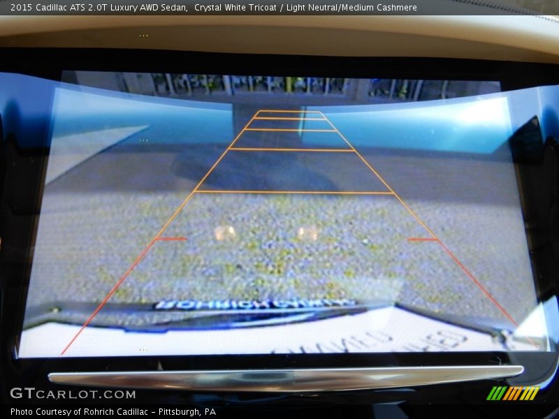 Crystal White Tricoat / Light Neutral/Medium Cashmere 2015 Cadillac ATS 2.0T Luxury AWD Sedan