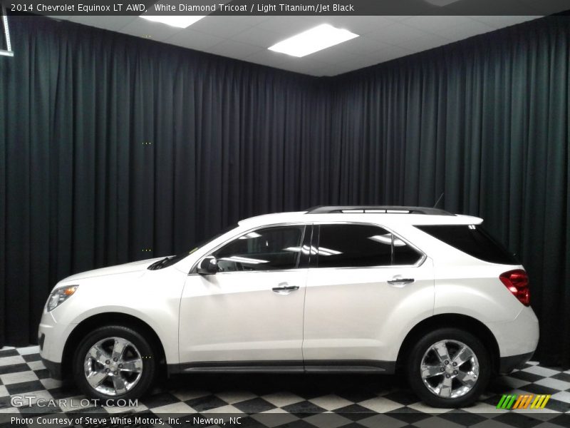 White Diamond Tricoat / Light Titanium/Jet Black 2014 Chevrolet Equinox LT AWD