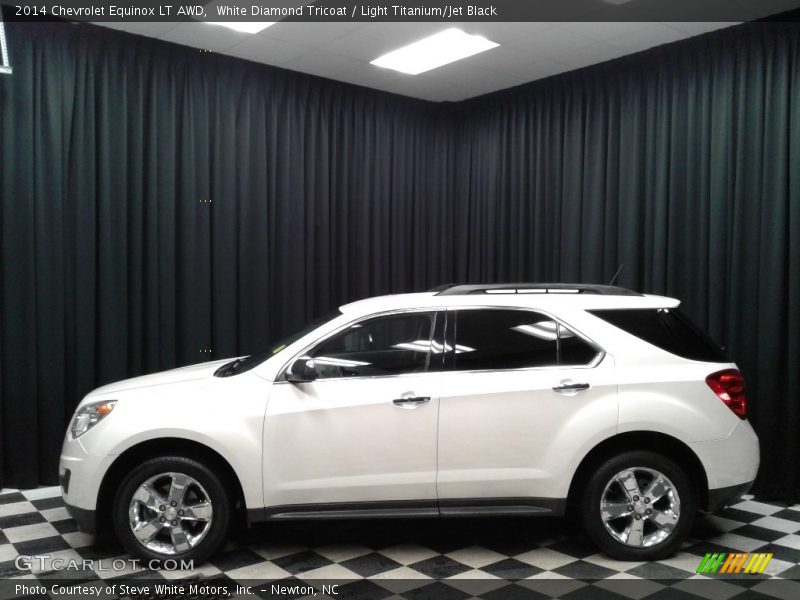 White Diamond Tricoat / Light Titanium/Jet Black 2014 Chevrolet Equinox LT AWD