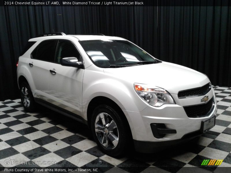 White Diamond Tricoat / Light Titanium/Jet Black 2014 Chevrolet Equinox LT AWD