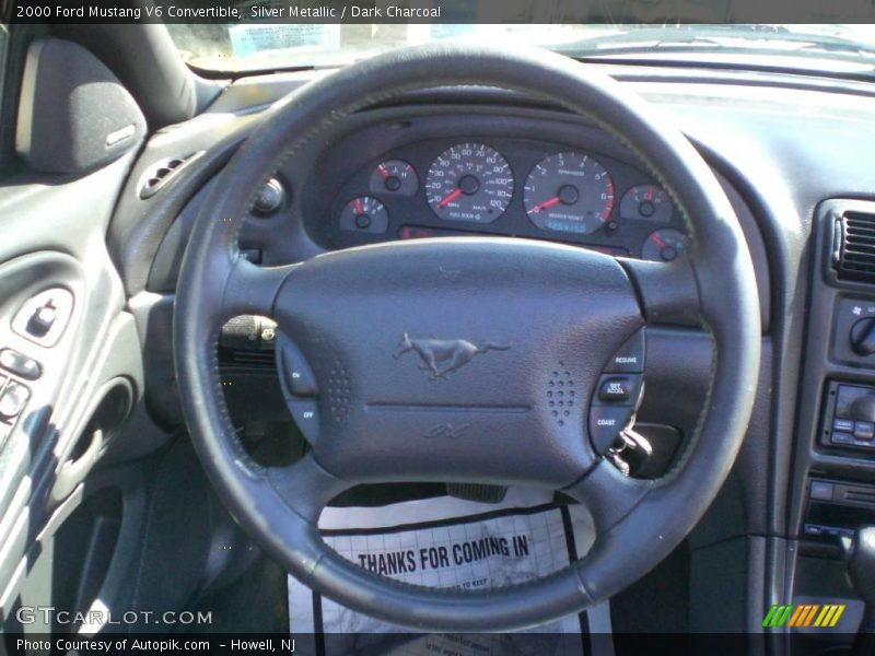 Silver Metallic / Dark Charcoal 2000 Ford Mustang V6 Convertible