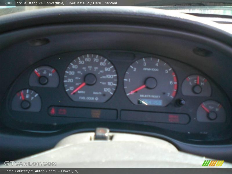 Silver Metallic / Dark Charcoal 2000 Ford Mustang V6 Convertible
