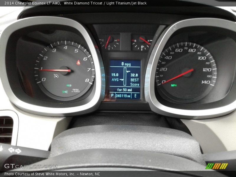 White Diamond Tricoat / Light Titanium/Jet Black 2014 Chevrolet Equinox LT AWD