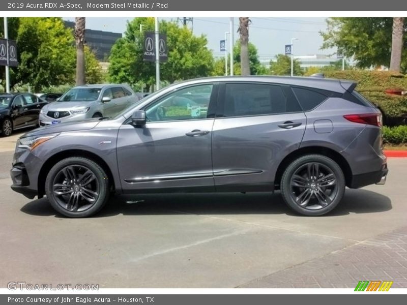 Modern Steel Metallic / Red 2019 Acura RDX A-Spec