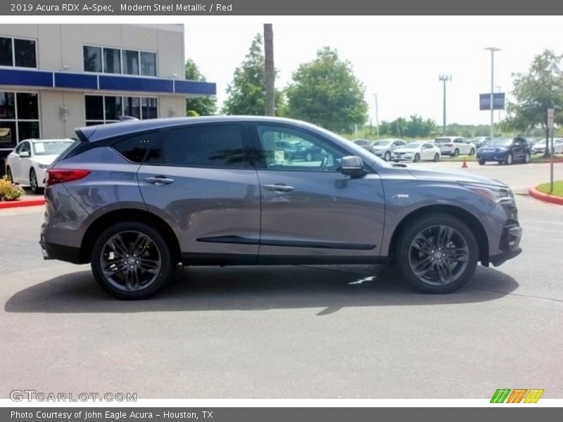 Modern Steel Metallic / Red 2019 Acura RDX A-Spec