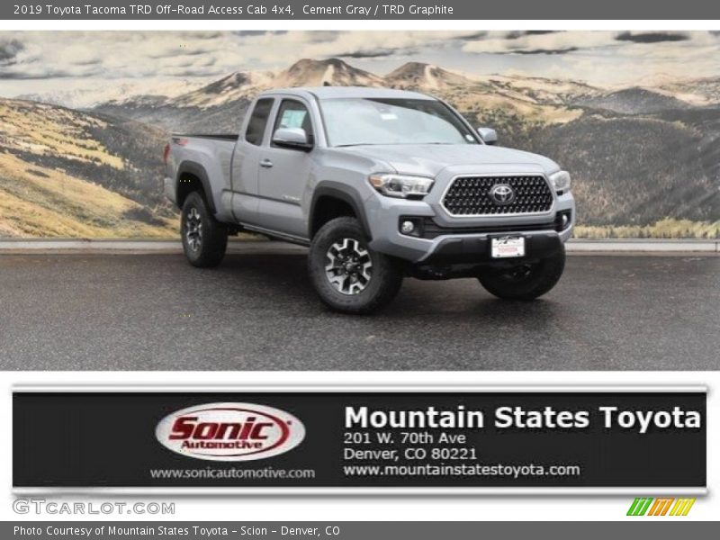 Cement Gray / TRD Graphite 2019 Toyota Tacoma TRD Off-Road Access Cab 4x4