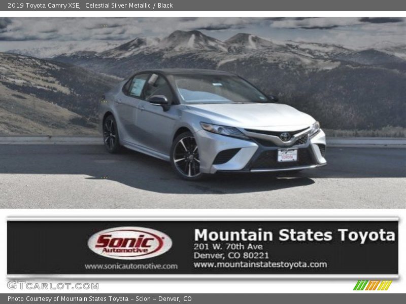 Celestial Silver Metallic / Black 2019 Toyota Camry XSE
