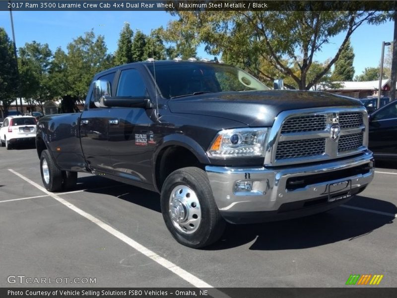 Maximum Steel Metallic / Black 2017 Ram 3500 Laramie Crew Cab 4x4 Dual Rear Wheel