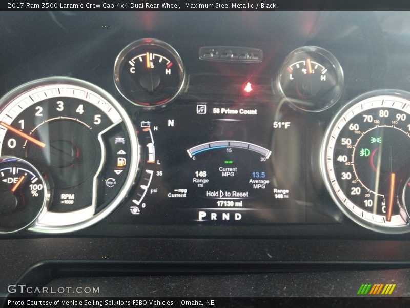 Maximum Steel Metallic / Black 2017 Ram 3500 Laramie Crew Cab 4x4 Dual Rear Wheel