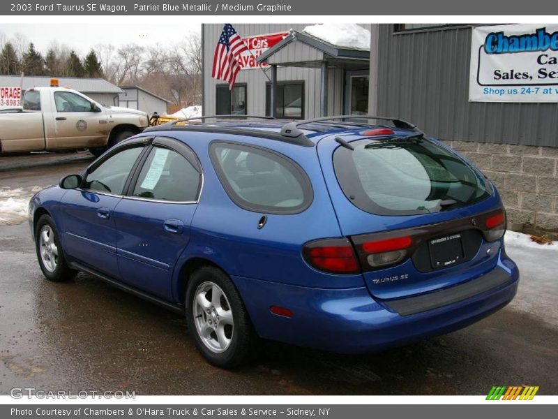Patriot Blue Metallic / Medium Graphite 2003 Ford Taurus SE Wagon
