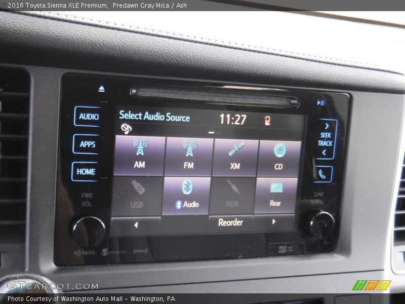 Predawn Gray Mica / Ash 2016 Toyota Sienna XLE Premium