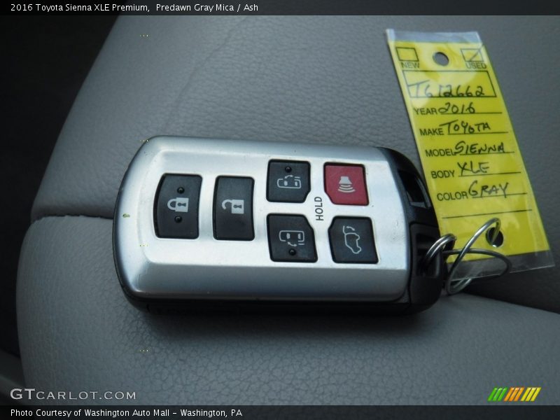 Predawn Gray Mica / Ash 2016 Toyota Sienna XLE Premium