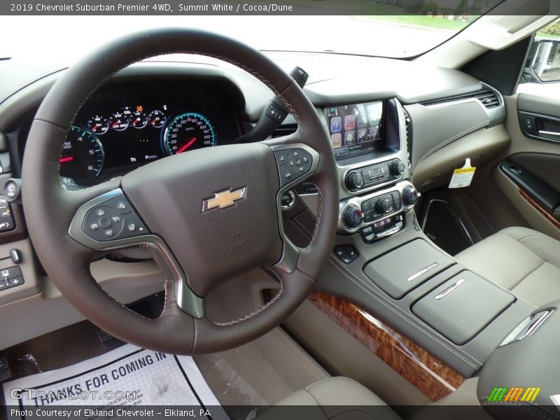 Summit White / Cocoa/Dune 2019 Chevrolet Suburban Premier 4WD