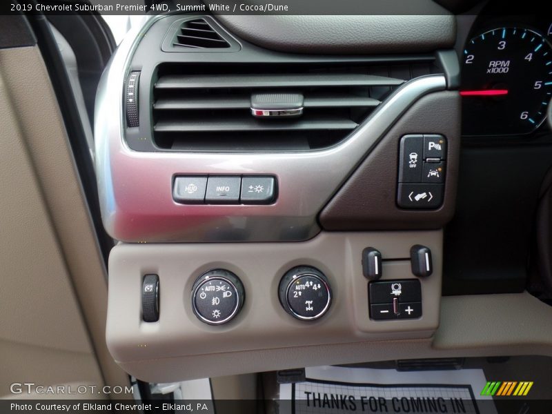 Summit White / Cocoa/Dune 2019 Chevrolet Suburban Premier 4WD