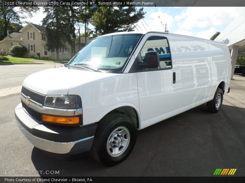 Summit White / Medium Pewter 2018 Chevrolet Express 2500 Cargo Extended WT