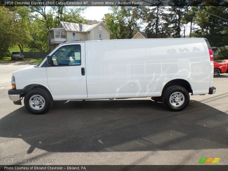 Summit White / Medium Pewter 2018 Chevrolet Express 2500 Cargo Extended WT