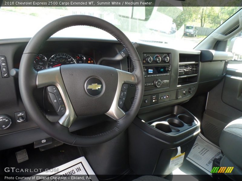 Summit White / Medium Pewter 2018 Chevrolet Express 2500 Cargo Extended WT