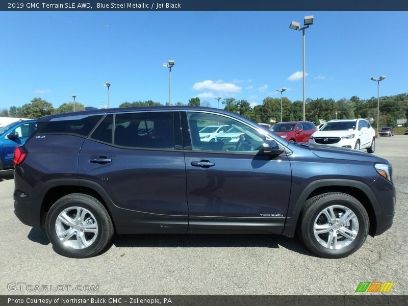 Blue Steel Metallic / Jet Black 2019 GMC Terrain SLE AWD