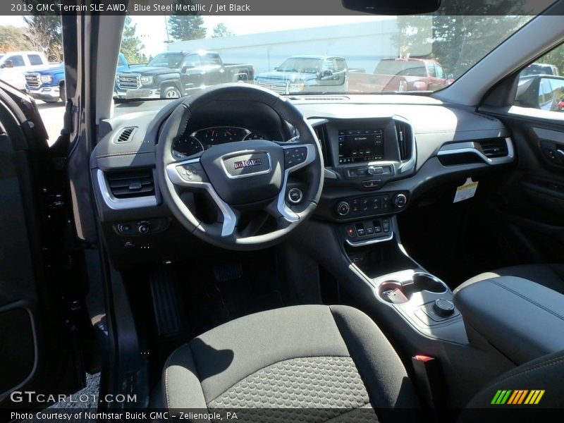 Blue Steel Metallic / Jet Black 2019 GMC Terrain SLE AWD