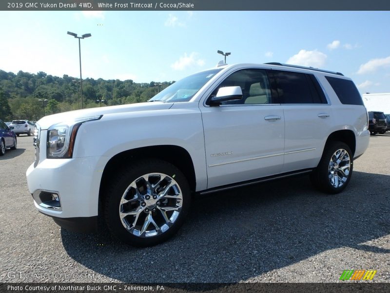 White Frost Tintcoat / Cocoa/Shale 2019 GMC Yukon Denali 4WD