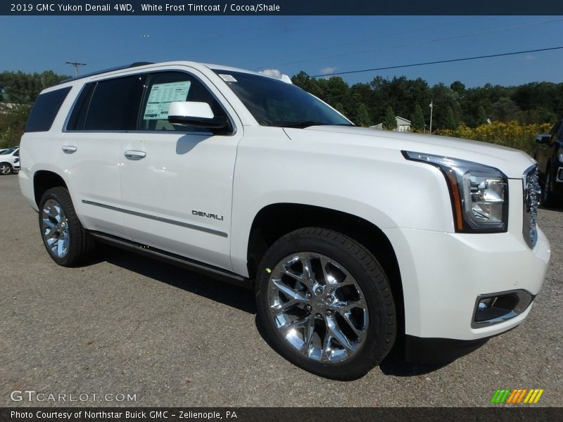 White Frost Tintcoat / Cocoa/Shale 2019 GMC Yukon Denali 4WD