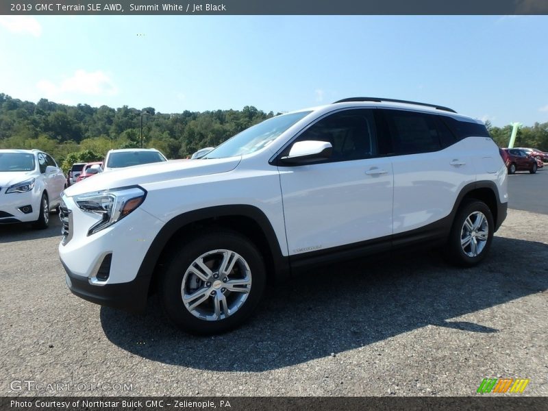 Summit White / Jet Black 2019 GMC Terrain SLE AWD