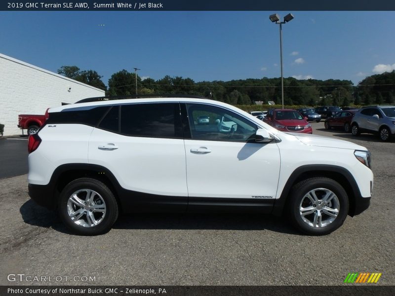 Summit White / Jet Black 2019 GMC Terrain SLE AWD