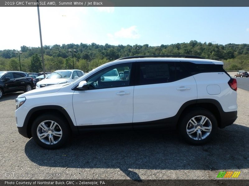 Summit White / Jet Black 2019 GMC Terrain SLE AWD