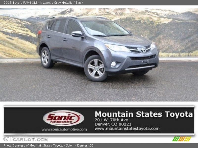 Magnetic Gray Metallic / Black 2015 Toyota RAV4 XLE