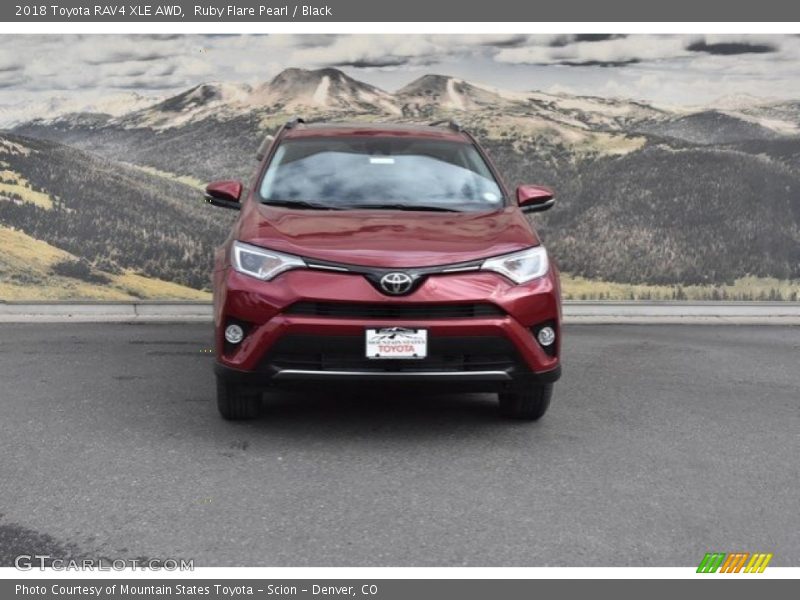 Ruby Flare Pearl / Black 2018 Toyota RAV4 XLE AWD