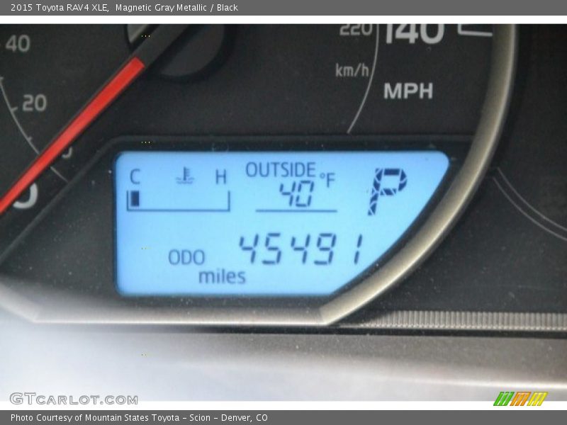 Magnetic Gray Metallic / Black 2015 Toyota RAV4 XLE