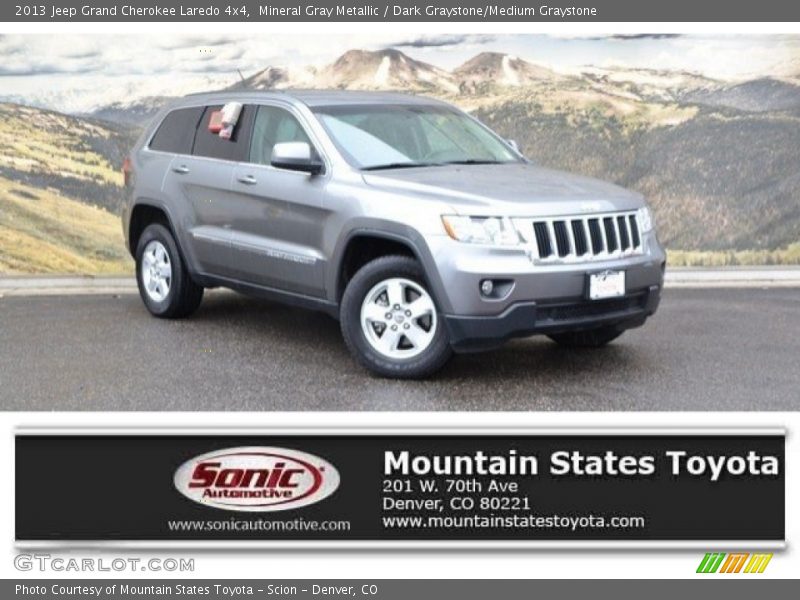 Mineral Gray Metallic / Dark Graystone/Medium Graystone 2013 Jeep Grand Cherokee Laredo 4x4