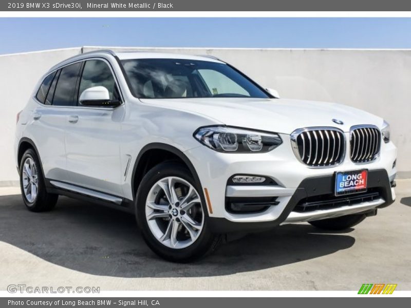 Mineral White Metallic / Black 2019 BMW X3 sDrive30i