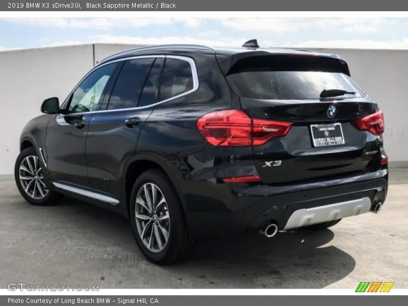 Black Sapphire Metallic / Black 2019 BMW X3 sDrive30i