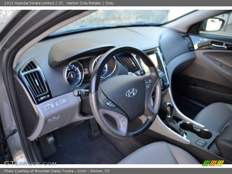 Harbor Gray Metallic / Gray 2013 Hyundai Sonata Limited 2.0T