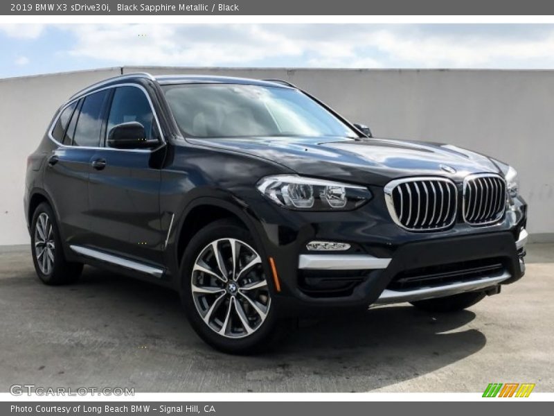 Black Sapphire Metallic / Black 2019 BMW X3 sDrive30i