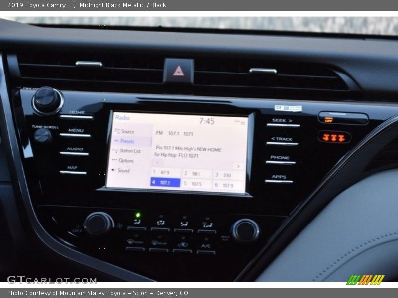 Midnight Black Metallic / Black 2019 Toyota Camry LE