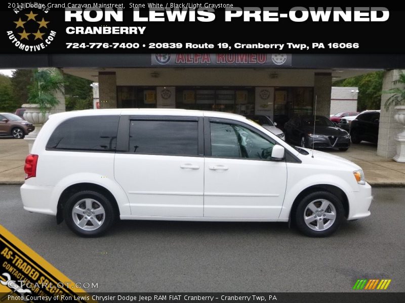 Stone White / Black/Light Graystone 2011 Dodge Grand Caravan Mainstreet